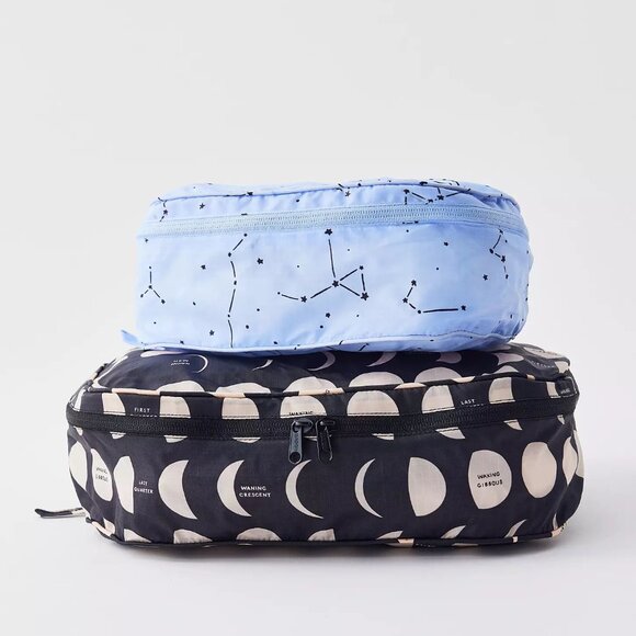 NWT Baggu Packing Cube Set - Night Sky (Moon, Constellation Sky Blue) - Picture 9 of 9